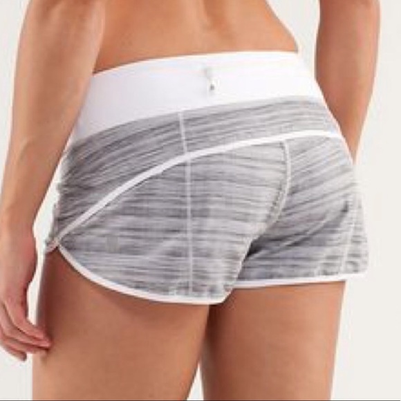 lululemon athletica Pants - Lululemon Grey White Running Speed Shorts